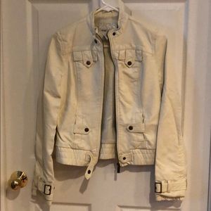 White Jacket with Bronze/Gold Button Accents